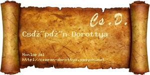 Csépán Dorottya névjegykártya