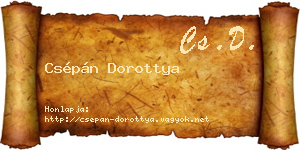 Csépán Dorottya névjegykártya
